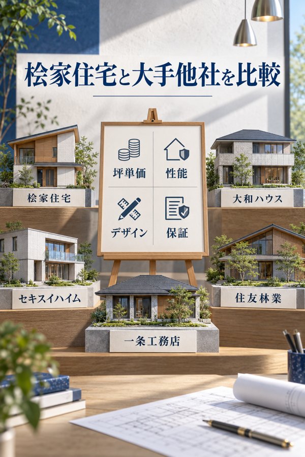 桧家住宅と大手他社の坪単価・性能の違い