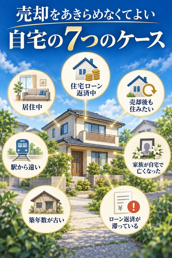 売却をあきらめなくてよい自宅の7つのケース