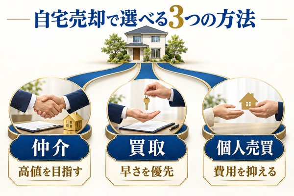 自宅売却で選べる3つの方法