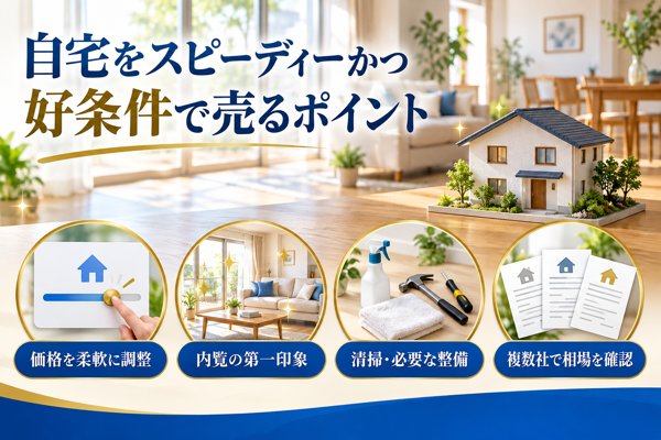 自宅をスピーディーかつ好条件で売るためのポイント