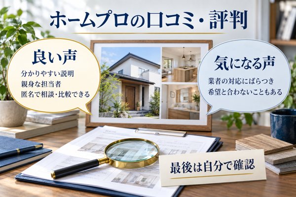 利用者のリアルな声で読み解くホームプロの口コミ・評判と総合的な評価