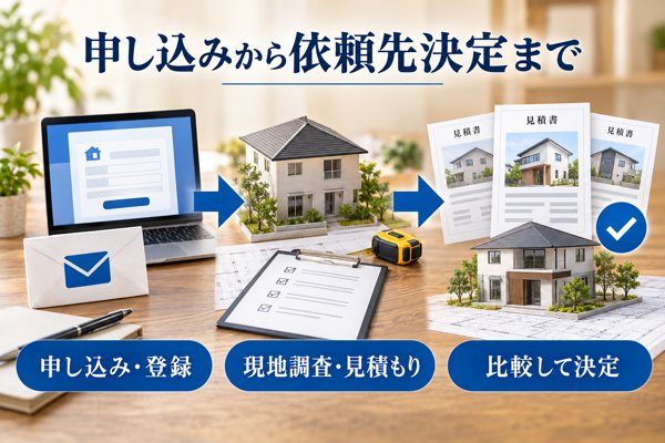 ホームプロの使い方|申し込みから施工会社を決めるまでの流れ