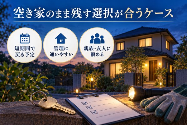 空き家のまま残す選択が合うケース