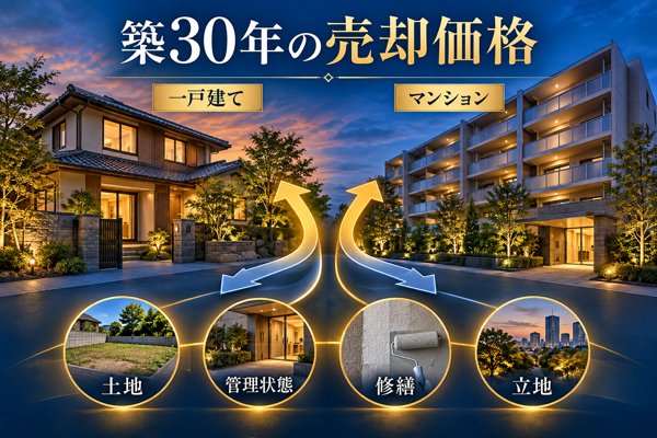 築30年を迎えた戸建て・マンションの売却価格の目安