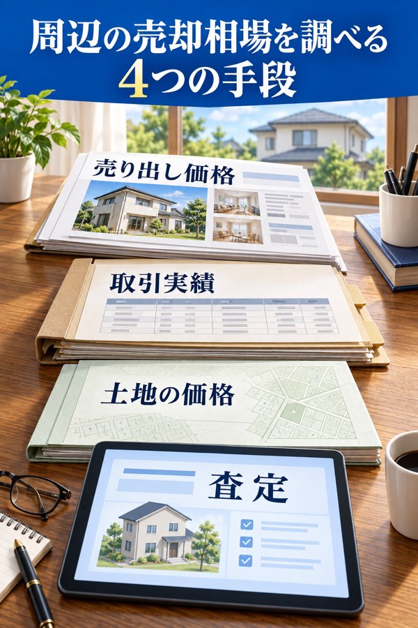 周辺エリアの家の売却相場を把握する4つの手段と査定で押さえたい点