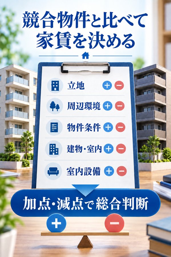 【自分で設定する場合】周辺の競合物件との比較で家賃を決める方法