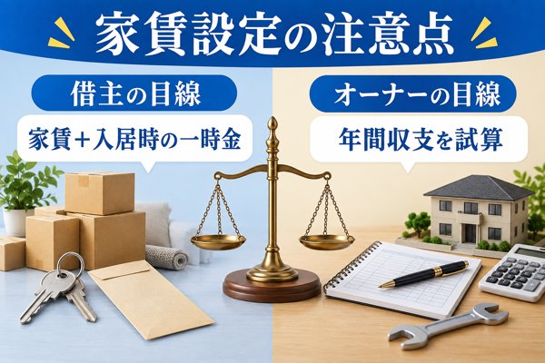 家賃設定で押さえておきたい注意点