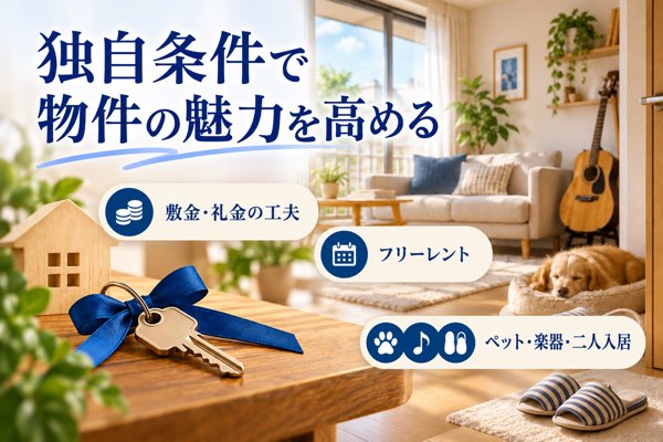 独自の条件づけで物件の魅力を高める工夫