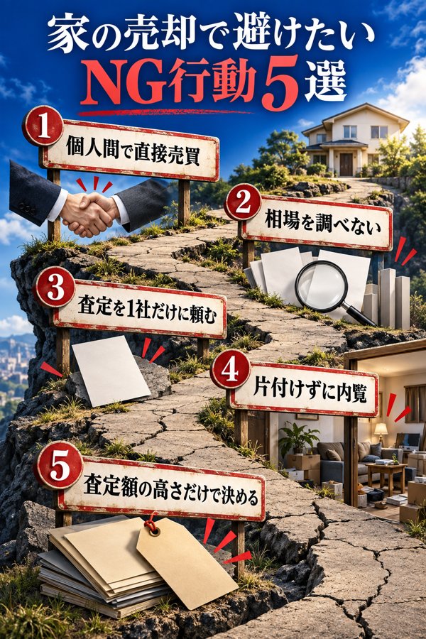 家の売却で避けたいNG行動5選
