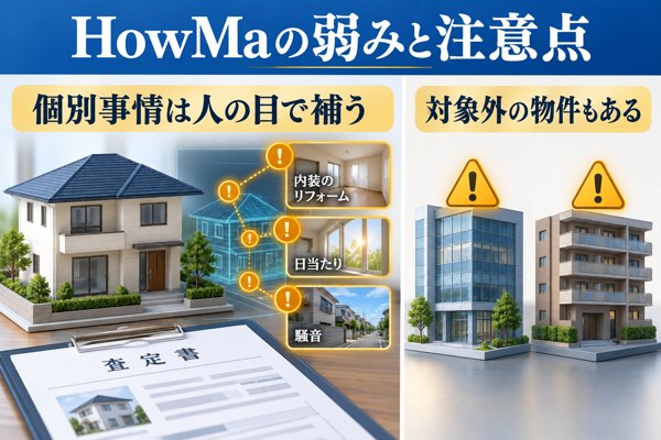 HowMa(ハウマ)の弱みと注意点