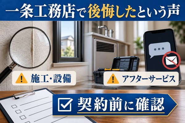 一条工務店で後悔したという声|失敗例から見える注意点