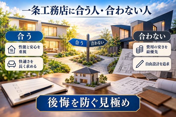 一条工務店に合う人・合わない人の特徴と後悔を防ぐ見極めポイント