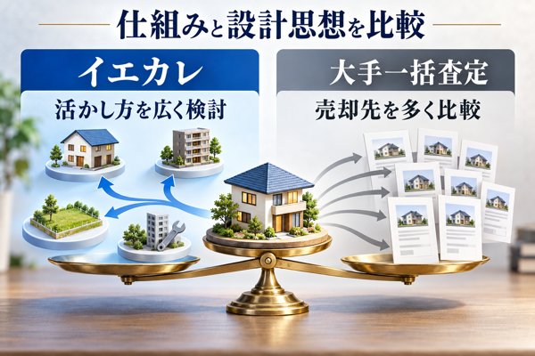 イエカレ vs ほかの一括査定サイト|仕組みと設計思想の比較