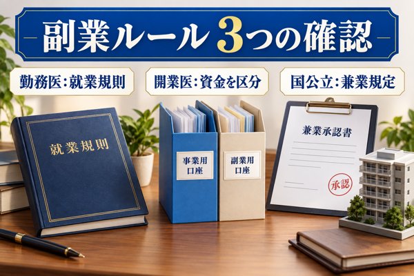 医師の不動産投資は原則可能!副業ルールで押さえたい3つの確認事項