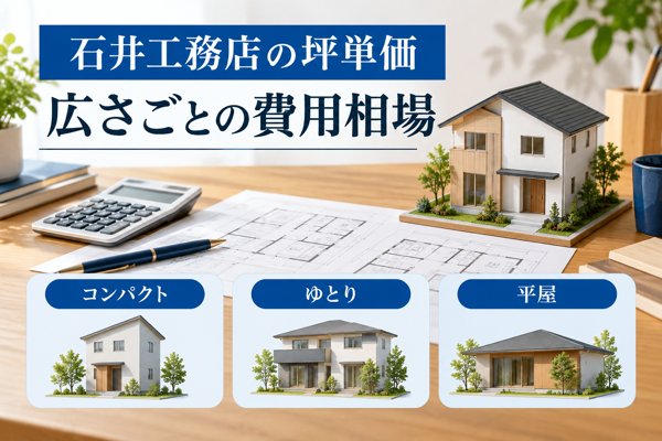 石井工務店の坪単価約55万円〜67万円|広さごとの費用相場