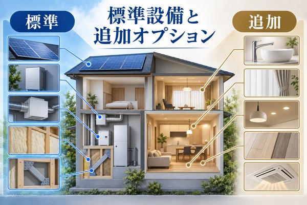 イシンホームで標準となる設備と追加オプション