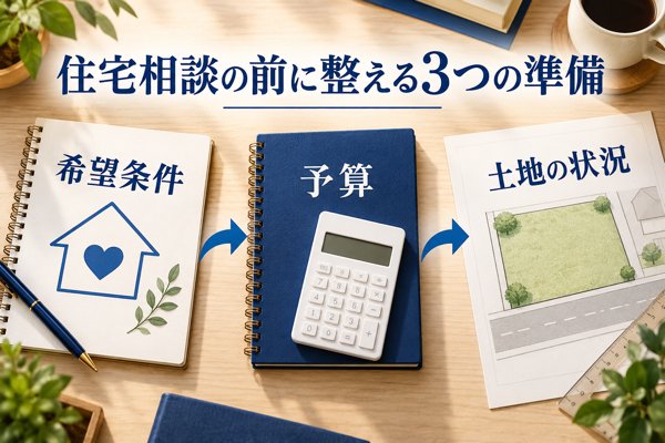 住宅相談の前に整えておきたい3つの準備