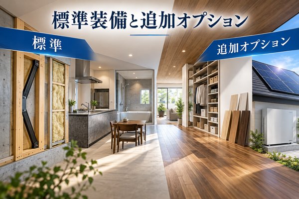 木下工務店が用意する標準装備と追加オプション