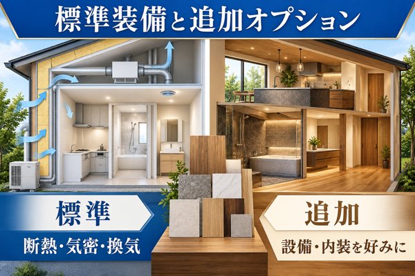 小林住宅の標準装備と追加オプションの比較