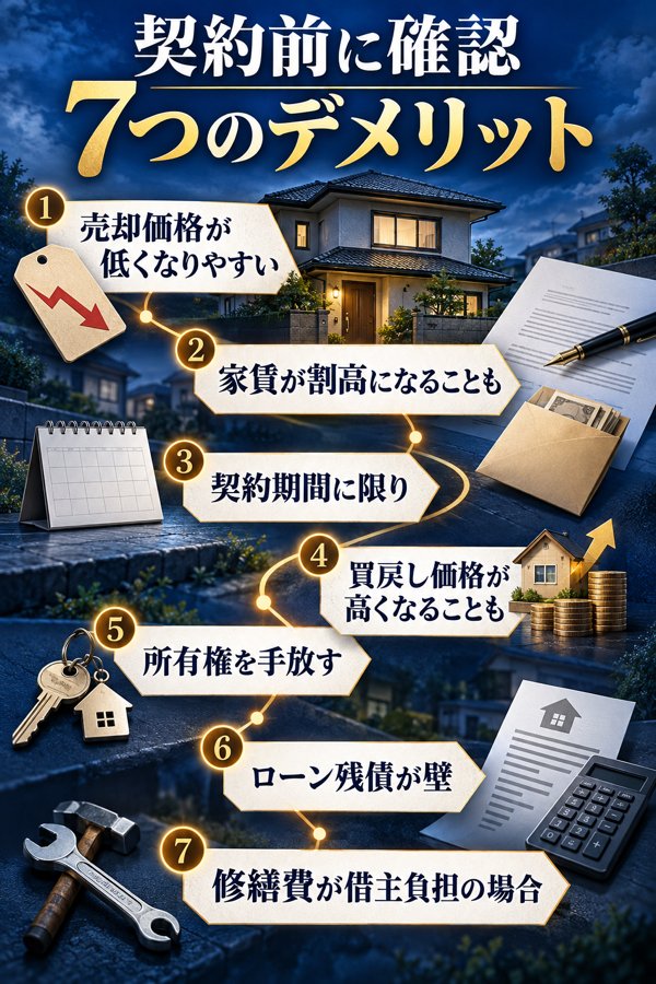 リースバックで注意したい7つのデメリット【契約前に確認】