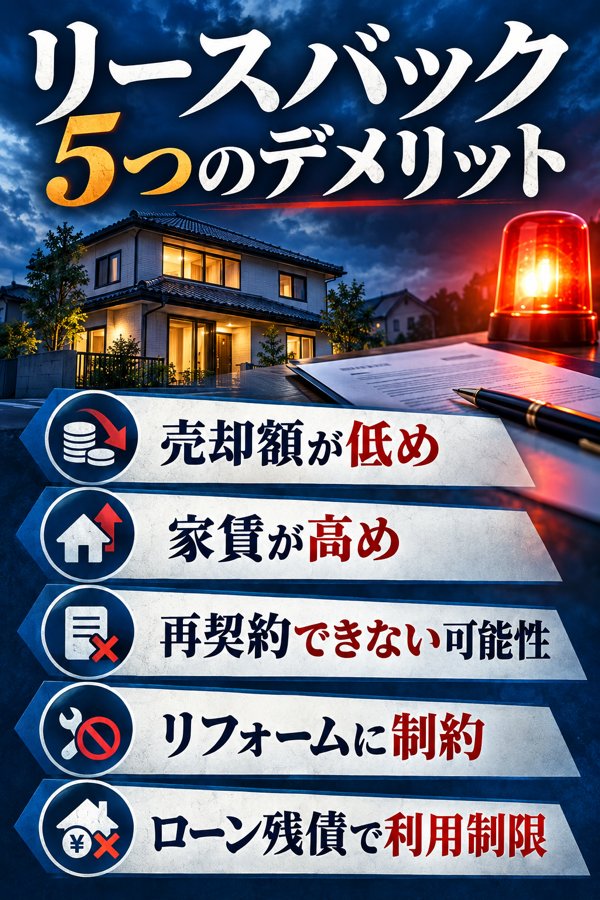 やばいと噂されるリースバックの5つのデメリット