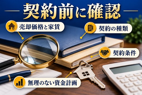 リースバック契約を結ぶ際に気をつけたいポイント