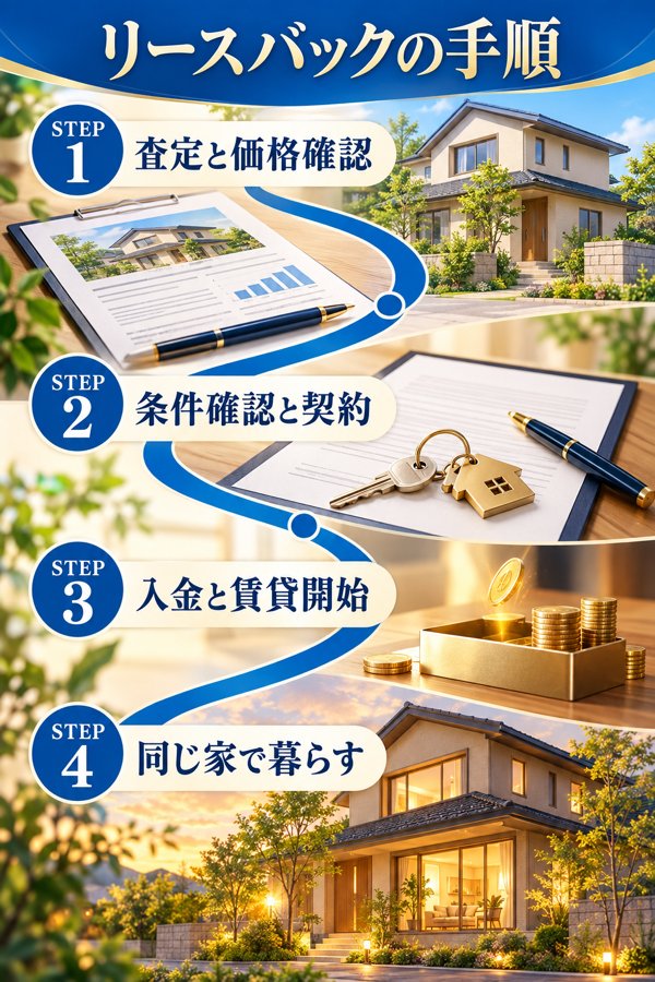 リースバックを利用するときの手順と進め方