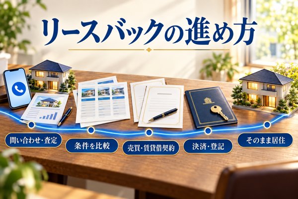 リースバックの手続きの進め方|問い合わせから住み始めるまでの5ステップ
