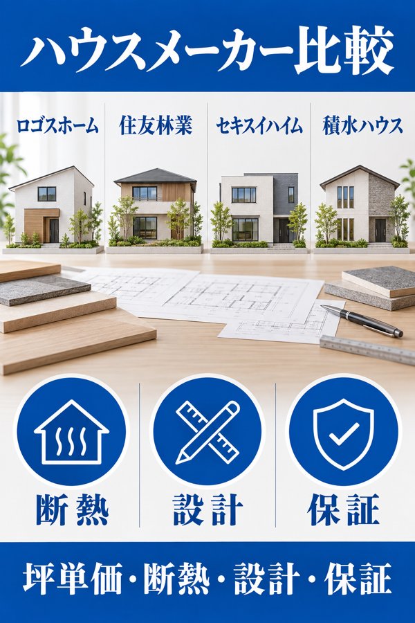 ロゴスホームの坪単価を他社ハウスメーカーと比較