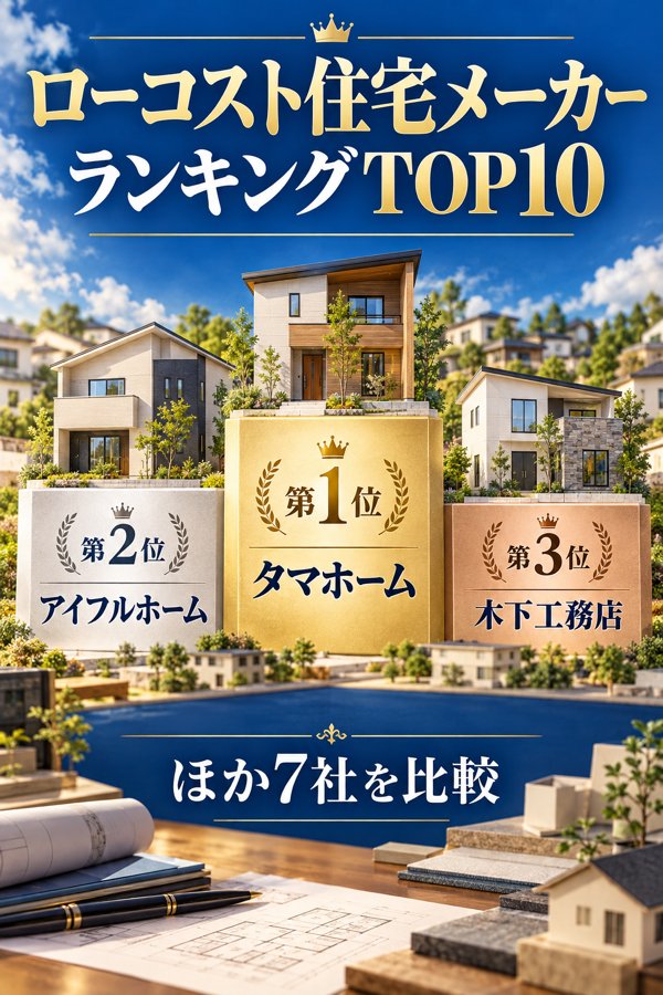 厳選したローコスト住宅メーカーのランキングTOP10