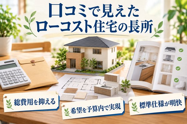 利用者の口コミで見えてくる「ローコスト住宅の長所」