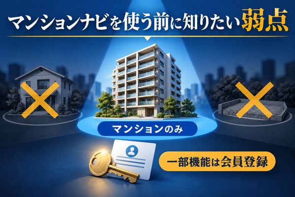 マンションナビを使う前に知りたい弱点