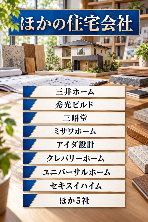 三重で家づくりを任せられるほかの住宅会社