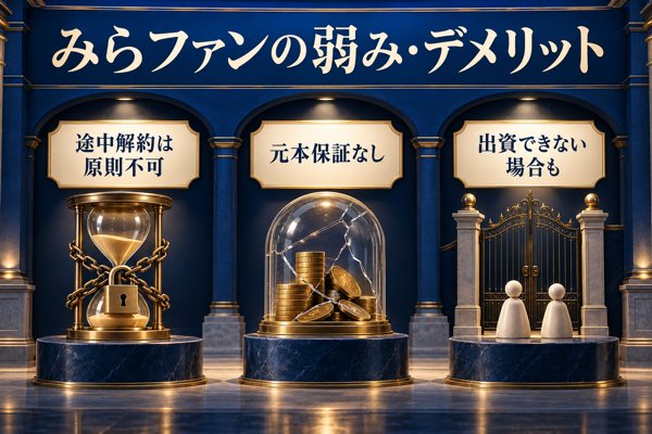 みらファンで気をつけたい弱み・デメリット