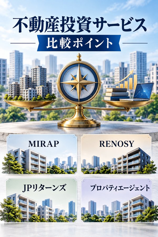 MIRAPと競合大手の違い|RENOSY・JPリターンズ・プロパティエージェントとの比較ポイント