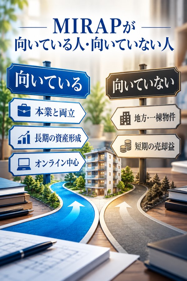 MIRAPをおすすめできる人・おすすめしにくい人
