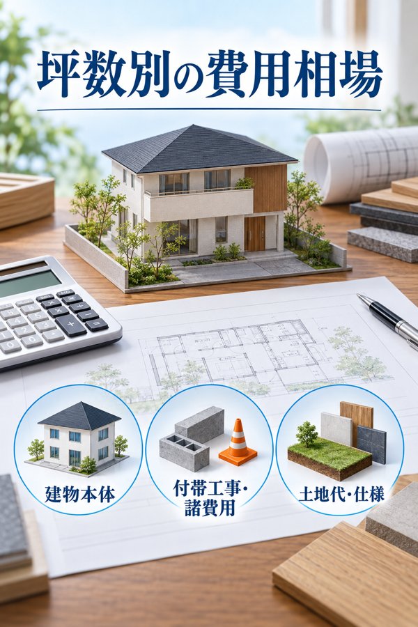 坪数ごとに見るミサワホームの費用相場と坪単価72〜101万円の目安