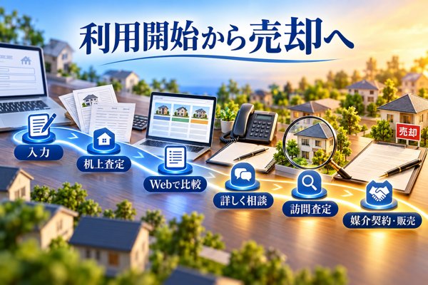 MOTA不動産査定の利用開始から売却完了までの手順