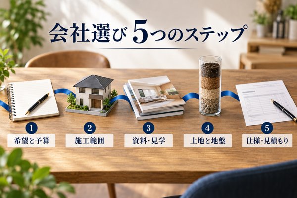 後悔を防ぐ!名古屋で工務店・ハウスメーカーを選ぶ5つのステップ