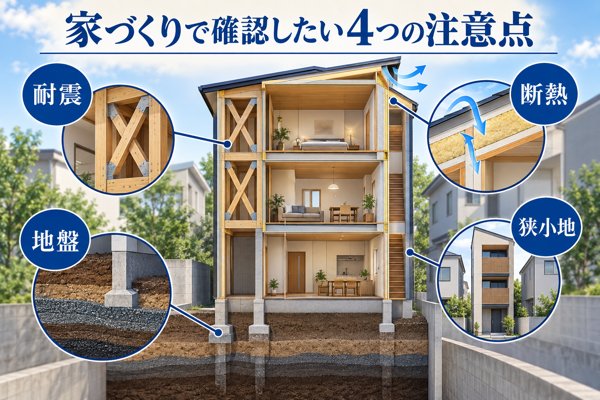 名古屋での家づくりで事前に確認したい4つの注意点
