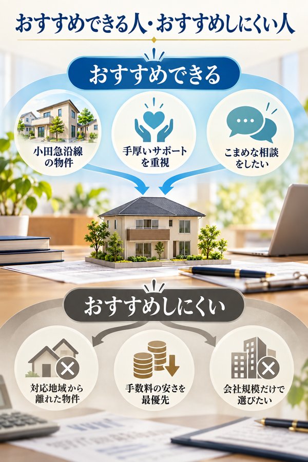 小田急不動産をおすすめできる人・おすすめしにくい人
