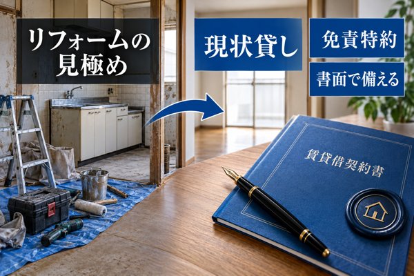 リフォームの要否と「現状貸し」「免責特約」の上手な使い方
