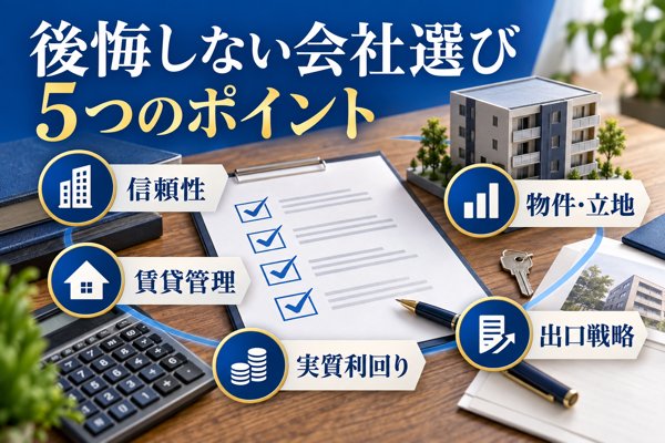 ワンルームマンション投資会社選びで後悔しないための5つのポイント