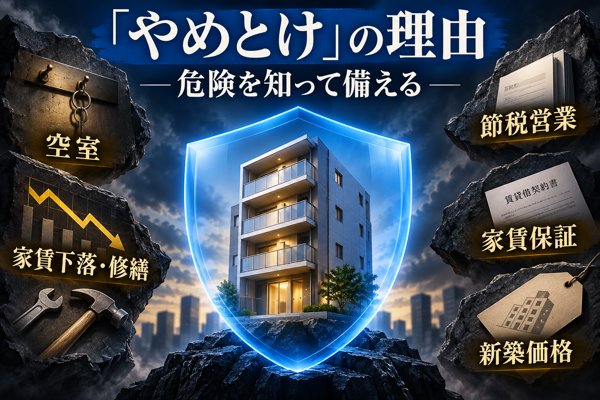 「やめとけ」や「からくり」と言われる理由と、ワンルーム投資で注意したい危険への備え
