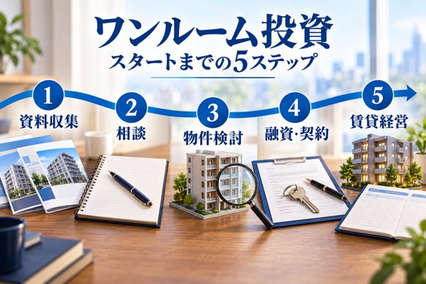 ワンルーム投資をスタートするまでの流れ【5ステップ】
