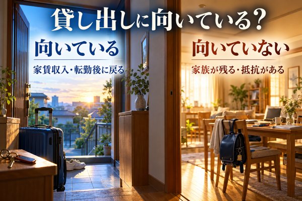 自宅の貸し出しに向いているケース・向いていないケース
