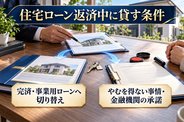 住宅ローン返済中の自宅を貸し出すための条件