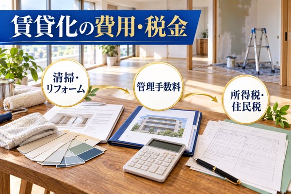 自宅を賃貸化する際に生じる費用・税金の目安額
