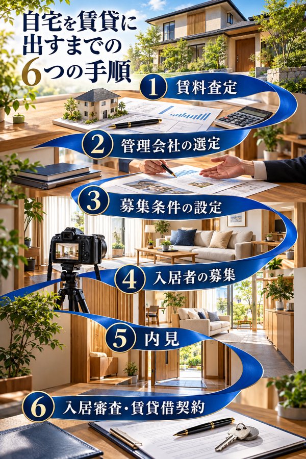 自宅を賃貸に出すまでの6つの手順