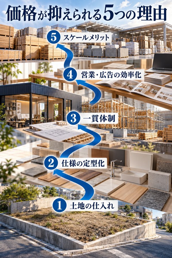 オープンハウスの価格が抑えられる5つの理由!安さの仕組みと費用対効果の実情
